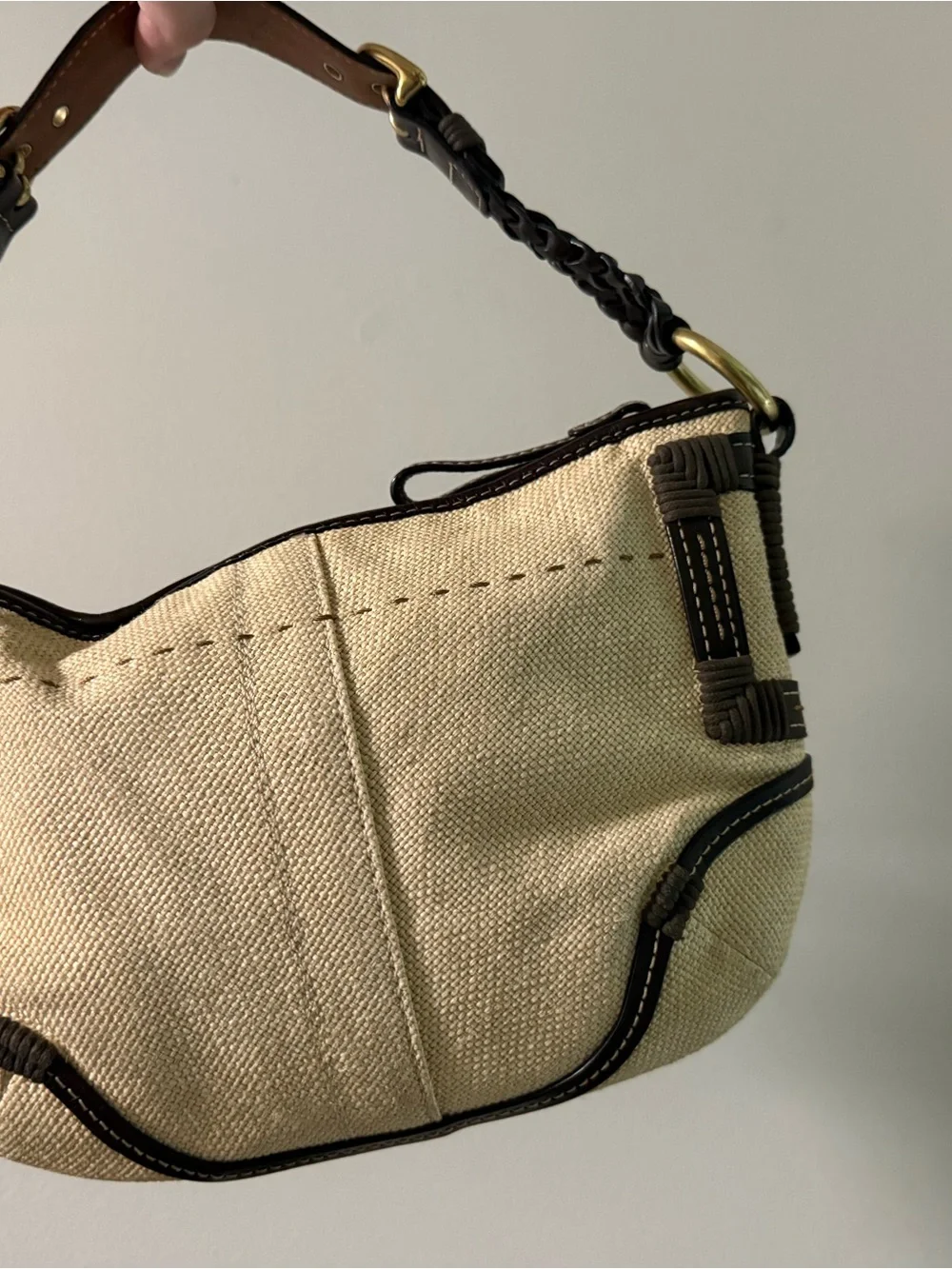 Coach soho hobo angora straw / see descr for callouts